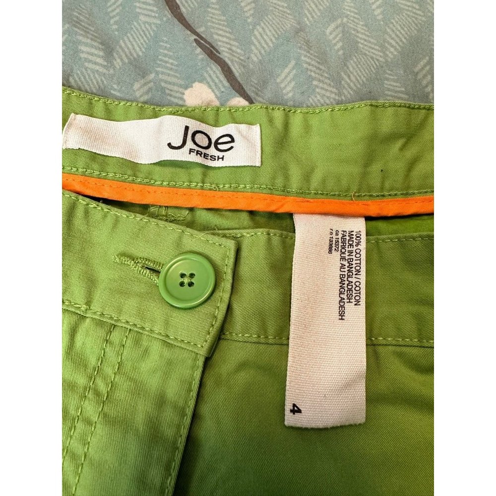 6 FOR $10 Joe fresh size 4 green shorts - Picture 2 of 3